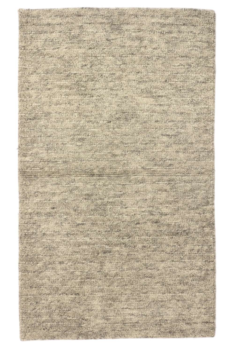 Tappeto persiano Gabbeh in stile minimalista con motivi geometrici semplici su fondo chiaro